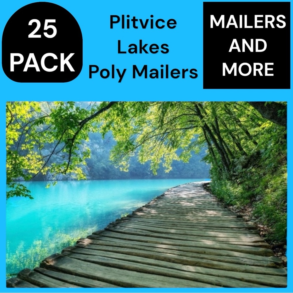 25 10X13 Poly Mailers Plitvice Lakes, Shipping Envelopes Price Firm - Picture 5 of 10